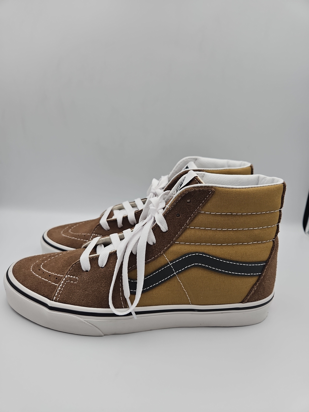 Vans High Top Sneakers Brown and Tan